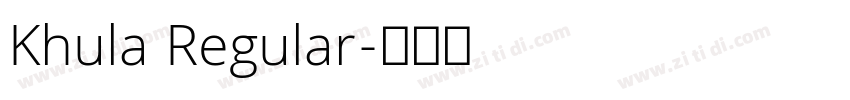 Khula Regular字体转换